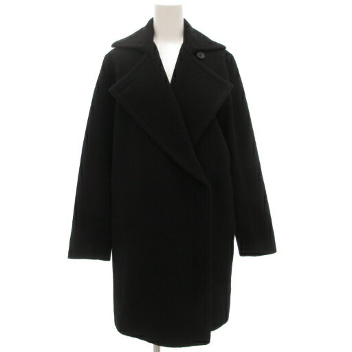 【中古】ミューニック Munich チェスターコート ロング ウール S 黒 ブラック /GV レディース 【ベクトル 古着】 251120