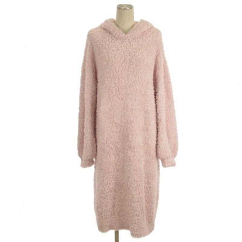 【中古】ジェラートピケ gelato pique ルームウェア ラビットフード もこもこ ワンピース ロング ピンク F ■TC レディース 【ベクトル 古着】 260113ブランドジェラートピケ gelato pique表記サイズF実寸サ...