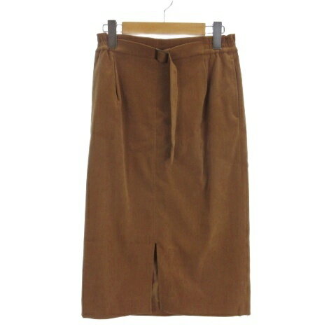 【中古】アーバンリサーチ URBAN RESEARCH タイト フェイクスエード スカート F ブラウン ■TC レディース 【ベクトル 古着】 260120