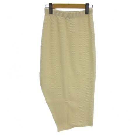 【中古】セオリー Theory ウール ニット タイト スカート ロング アシンメトリー P アイボリー ■TC レディース 【ベクトル 古着】 260120