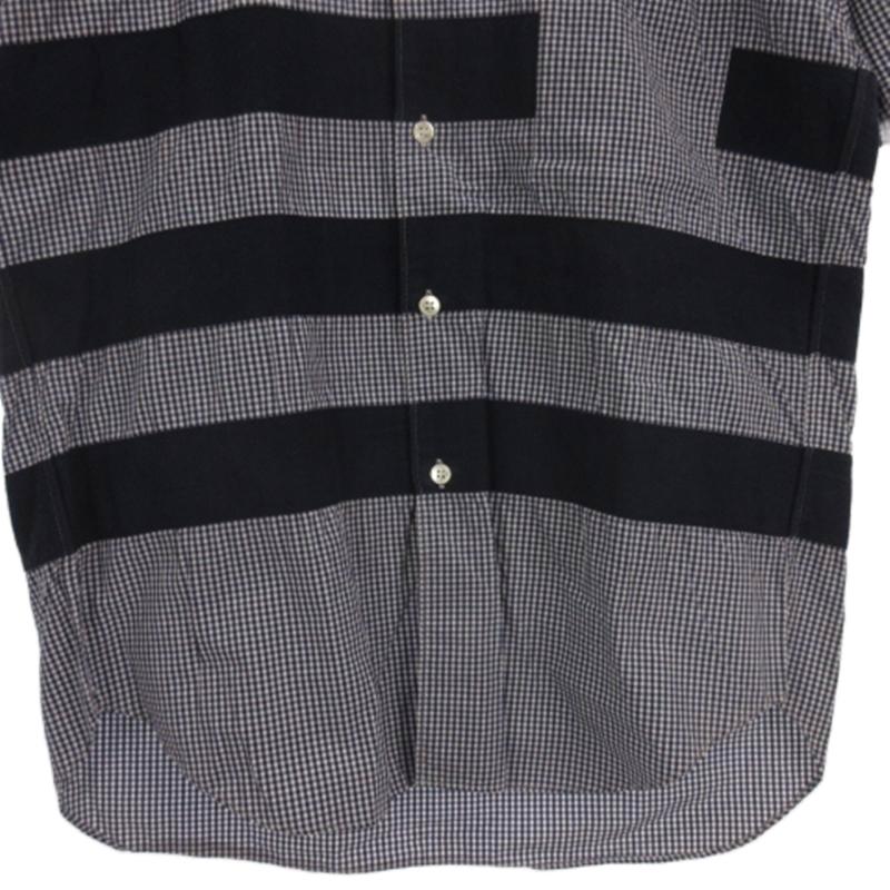 【中古】コムデギャルソンオム COMME des GARCONS HOMME ギンガムチェック シャツ 半袖 AD2010 ブルー S ■GY12 メンズ 【ベクトル 古着】 260306