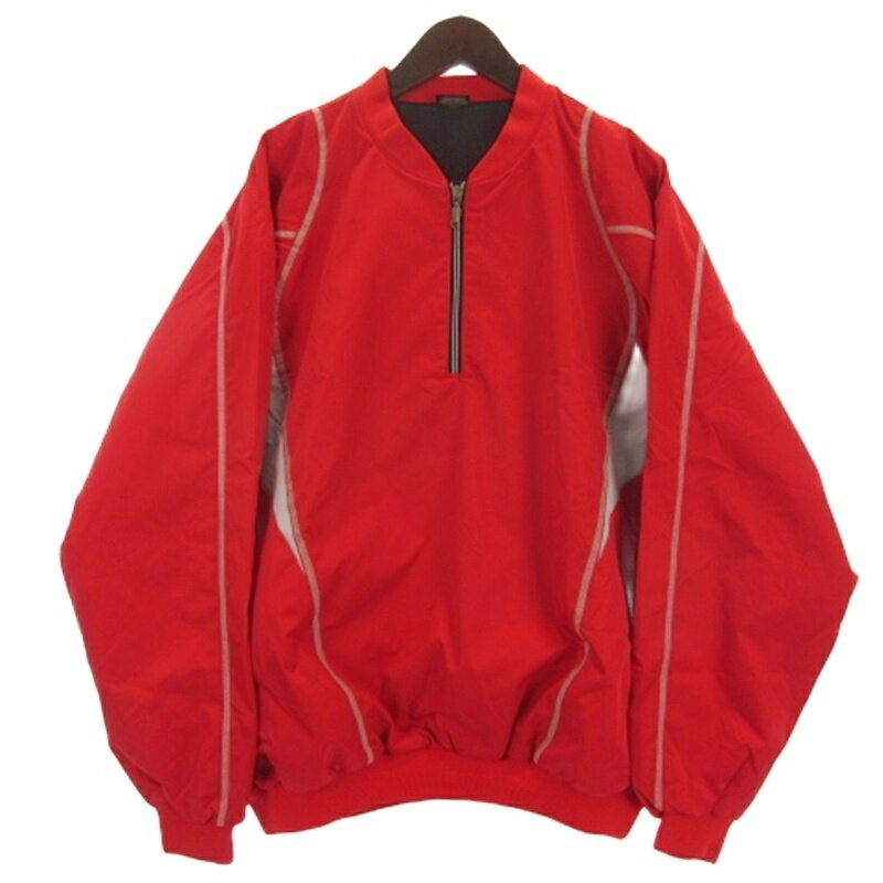 Rakuten - 【中古】デサント DESCENTE トレーナー ハーフジップ レッド X0 ■GY12 【ベクトル 古着】 260307