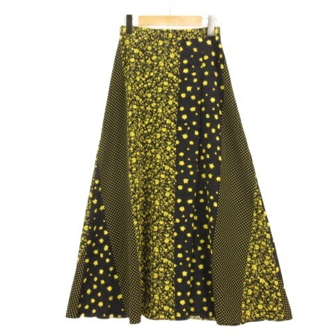 乐天商城 - 【中古】ユナイテッドアローズ UNITED ARROWS 花柄 スカート フレア ロング 38 ネイビー イエロー ■GY12 レディース 【ベクトル 古着】 260309