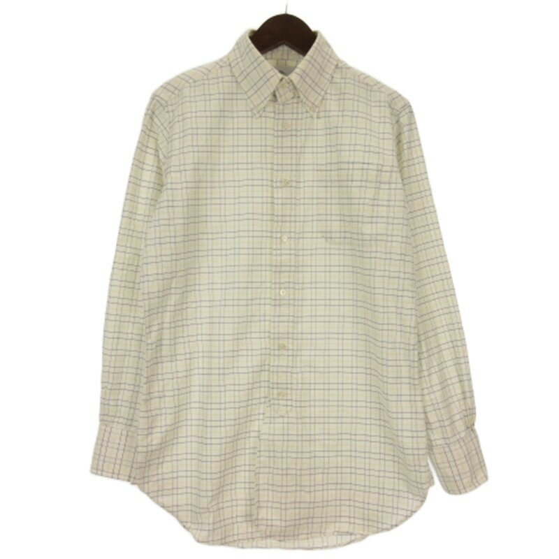 乐天商城 - 【中古】ブルックスブラザーズ BROOKS BROTHERS チェック シャツ 長袖 USA製 イエロー系 0 メンズ 【ベクトル 古着】 260313