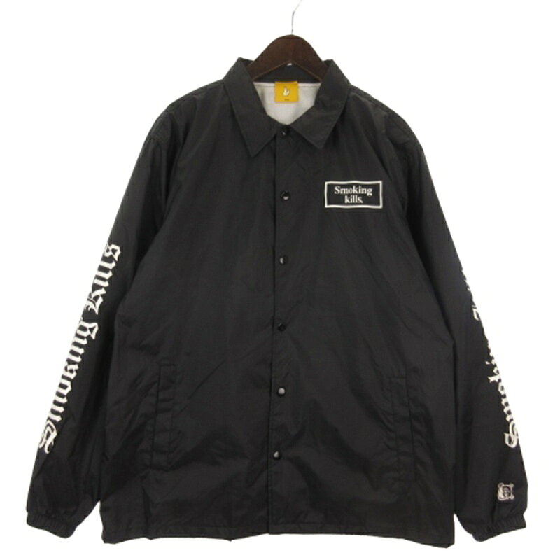 【中古】FR2 Smoking kills ナイロン コーチジャケット プリント ブラック XL メンズ 【ベクトル 古着】 260402