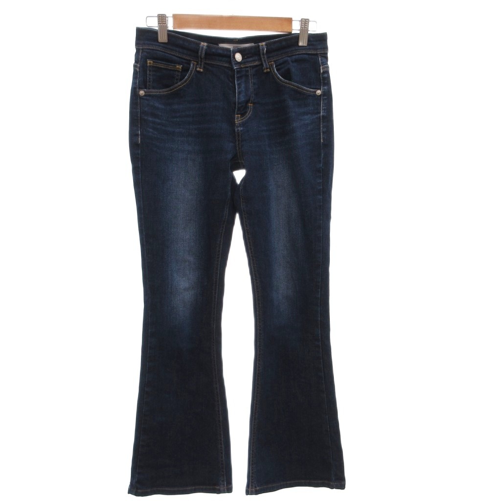 [Used] Edwin EDWIN Denim Pants Jeans Size 28 Indigo Blue Flare Plain /ML ■GY74 Women's [Vector Used Clothing] 260420