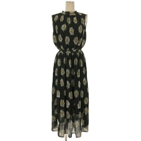樂天商城 - 【中古】マウジー MOUSSY ノースリーブ 花柄 ワンピース 1 グリーン系 260417E レディース 【ベクトル 古着】 260417