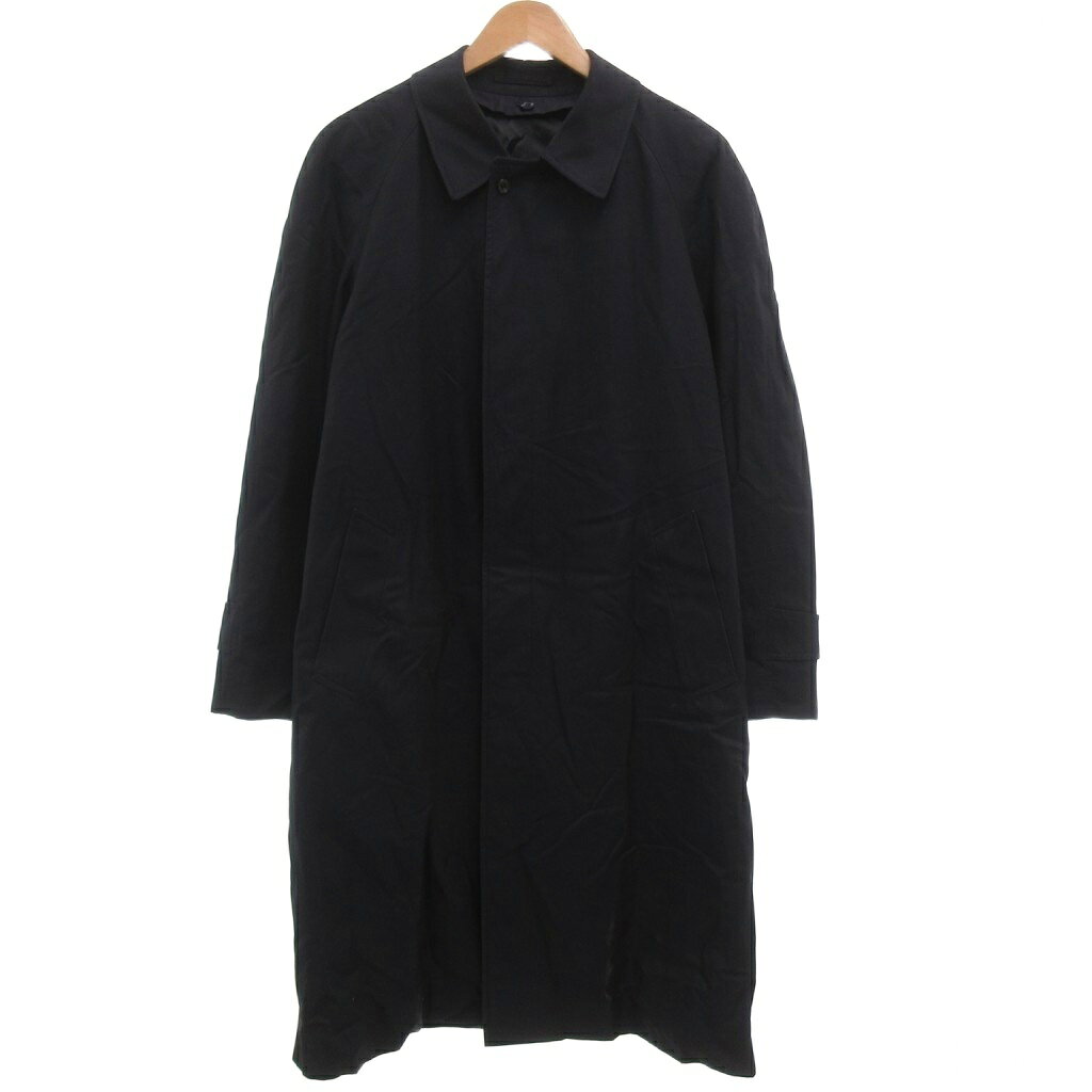 樂天商城 - 【中古】アクアスキュータム AQUASCUTUM ステンカラーコート ライナー付き 40 比翼 ラグランスリーブ ポケット付き ロング マキシ丈 紺 ネイビー /KB ■GY74 メンズ 【ベクトル 古着】 260423