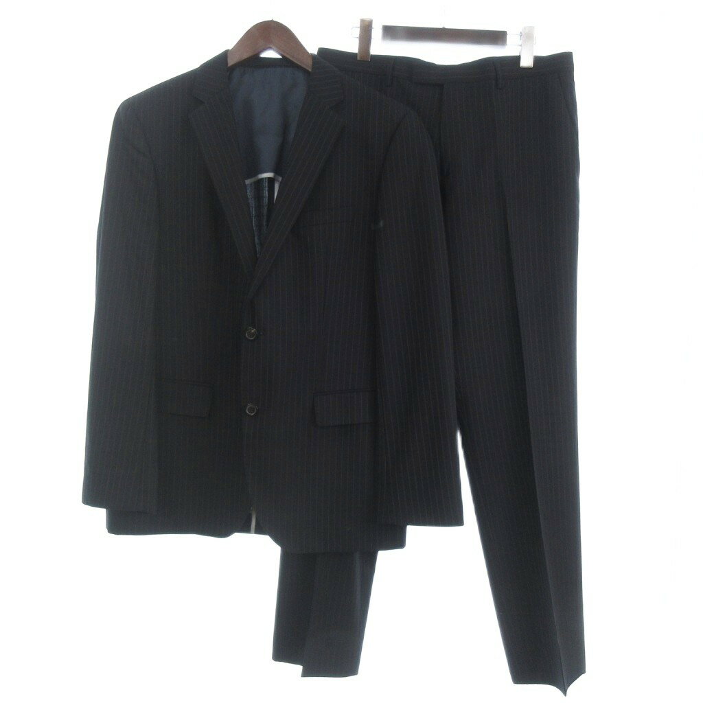 Other - 【中古】ヒューゴボス HUGO BOSS セットアップ スーツ 格子柄 テーラードジャケット 2B 長袖 パンツ 50 黒 ブラック メンズ 【ベクトル 古着】 260428