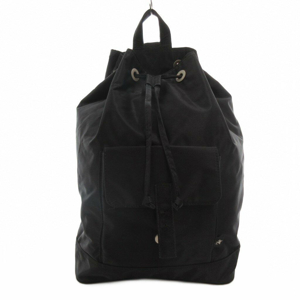 【中古】アニエスベー ボヤージュ Agnes b. VOYAGE ナイロン ボディバッグ ショルダーバッグ 黒 ブラック ドローストリング開閉 フラップポケット /TQ ■GY99 レディース 【ベクトル 古着】 260521