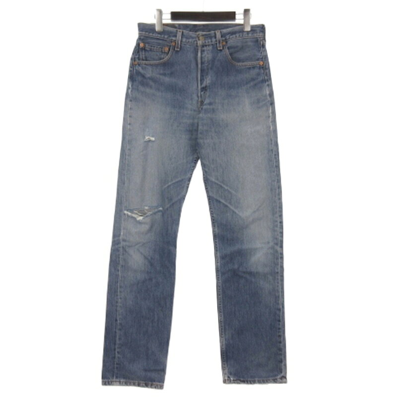 【中古】リーバイス Levi's 501 デニム パンツ ジーンズ ダメージ加工 553刻印 USA製 インディゴ W32 メンズ 【ベクトル 古着】 260506