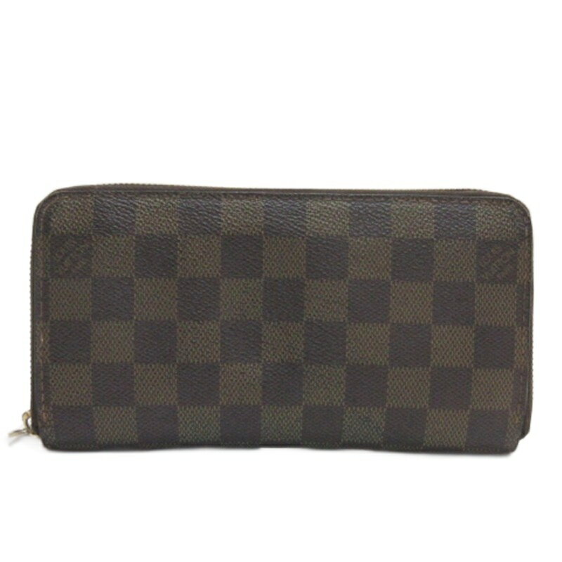 【中古】ルイヴィトン LOUIS VUITTON ダミエ ジッピーウォレット 長財布 N60015 ブラウン メンズ レディース 【ベクトル 古着】 260603
