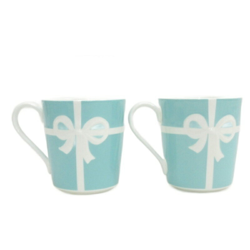 【中古】ティファニー TIFFANY CO. ブルーリボン ペアマグカップ ブルー その他 【ベクトル 古着】 260617