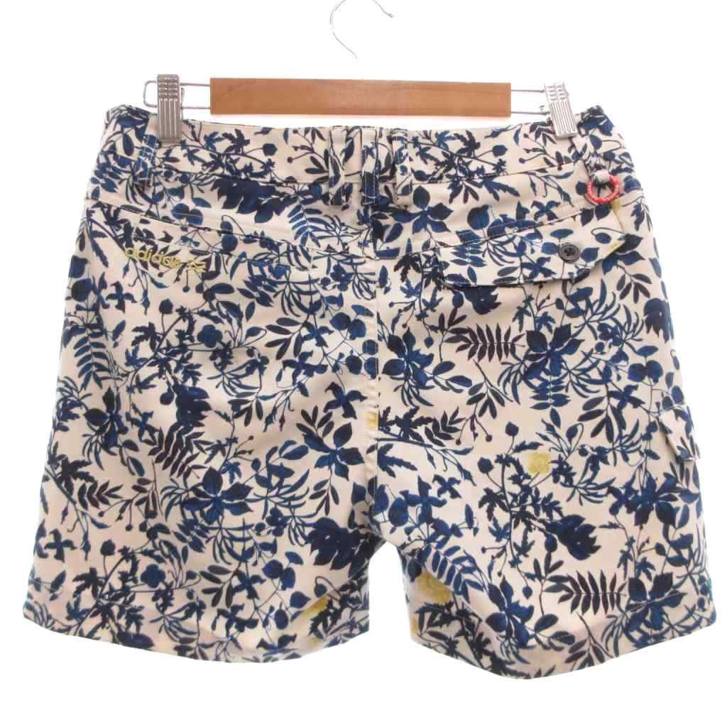 【中古】アディダス adidas ゴルフ 美品 ショートパンツ ゴルフウェア 花柄 L 白 ...
