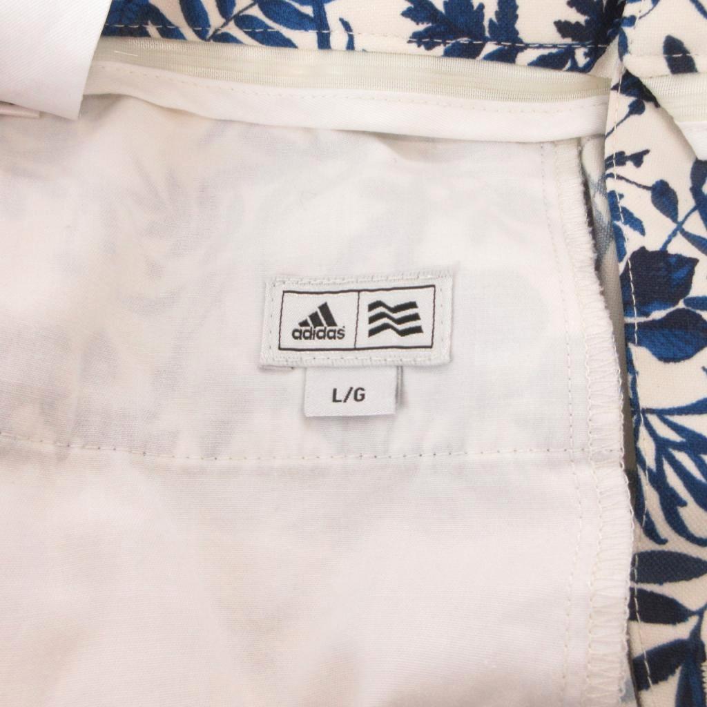 【中古】アディダス adidas ゴルフ 美品 ショートパンツ ゴルフウェア 花柄 L 白 ...