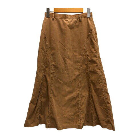 【中古】シンプルライフ SIMPLE LIFE スカート フレア Aライン コーデュロイ ロング丈 茶 ブラウン ベージュ レディース 【ベクトル 古着】 230920