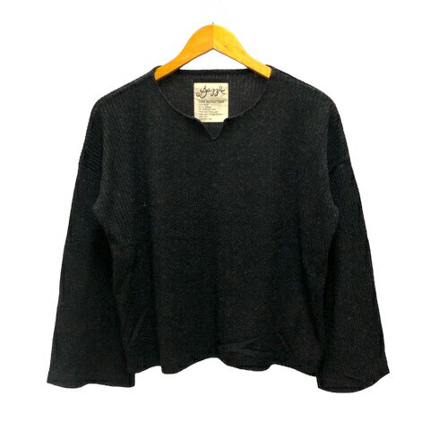 【中古】ダズル Dezzle ニット セーター Vネック リブ 長袖 黒 ブラック ※MZ レディース 【ベクトル 古着】 240124