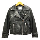 【中古】ザラ ZARA Kids ジャケット ライダーズ 上着 フェイクレザー 9/134 黒 ブラック 男の子 キッズ 【ベクトル 古着】 240220