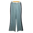 【中古】レイビームス Ray Beams パンツ トラックパンツ サイドライン センタープレス フレア 青 ブルー 茶 ブラウン レディース 【ベクトル 古着】 240528(4)