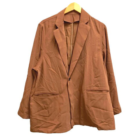 【中古】ルイス Lui's ジャケット テーラード ダブル コード付 無地 長袖 M 茶 ブラウン メンズ 【ベクトル 古着】 240627