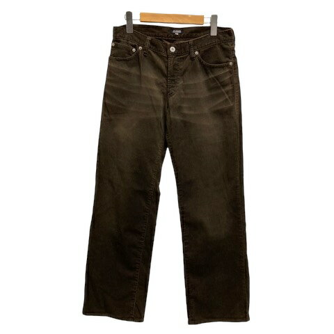 【中古】ジャーナルスタンダード JOURNAL STANDARD パンツ ストレート コーデュロイ 無地 ロング丈 38 茶 ブラウン レディース 【ベクトル 古着】 240608