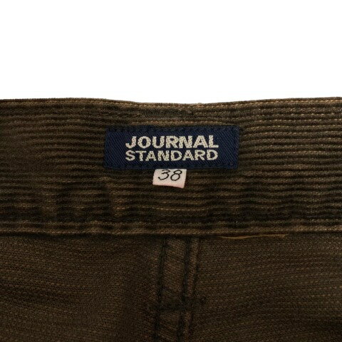 【中古】ジャーナルスタンダード JOURNAL STANDARD パンツ ストレート コーデュロイ 無地 ロング丈 38 茶 ブラウン レディース 【ベクトル 古着】 240608