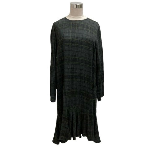 【中古】ザラウーマン ZARA WOMAN ワンピース クルーネック プルオーバー チェック ひざ丈 長袖 M グレー 黄 イエロー 黒 ブラック レディース 【ベクトル 古着】 240620 【中古】ザラウーマン ZARA WOMAN ワンピース クルーネック プルオーバー チェック ひざ丈 長袖 M グレー 黄 イエロー 黒 ブラック レディース 【ベクトル 古着】 240620