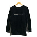 【中古】ノーティカ NAUTICA セーター ニット クルーネック 綿 無地 長袖 XL 紺 ネイビー グレー レディース 【ベクトル 古着】 240814