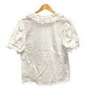 【中古】ダーマコレクション dama collection カットソー トップス ブラウス レースカラー 半袖 L 白 ホワイト レディース 【ベクトル 古着】 241112(4)
