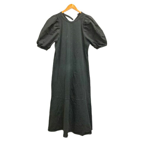 【中古】レイビームス Ray Beams ワンピース フレア ロング丈 パフスリーブ 半袖 無地 黒 ブラック レディース 【ベクトル 古着】 241017 【中古】レイビームス Ray Beams ワンピース フレア ロング丈 パフスリーブ 半袖 無地 黒 ブラック レディース 【ベクトル 古着】 241017