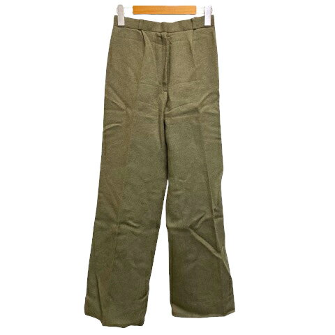 【中古】hb パンツ スラックス ワイドパンツ ウール ロング丈 無地 9 カーキ レディース 【ベクトル 古着】 250213 【中古】hb パンツ スラックス ワイドパンツ ウール ロング丈 無地 9 カーキ レディース 【ベクトル 古着】 250213