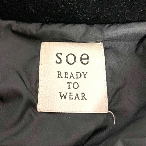 【中古】ソーイ SOE 18AW 1193-41-001 Big Velvet Down Jacket ダウンジャケット ブルゾン ベロア 0 黒 ブラック メンズ 【ベクトル 古着】 241031