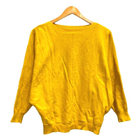 【中古】garland ferris ニット セーター ニットソー ドルマンスリーブ 長袖 38 黄 イエロー レディース 【ベクトル 古着】 241224
