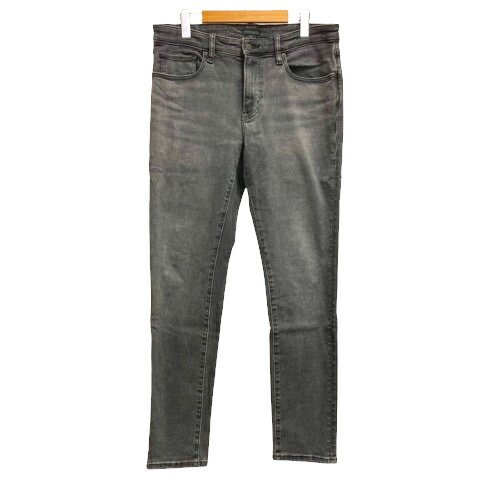 【中古】ユニクロ UNIQLO デニム ジーンズ パンツ スキニー ジップフライ ストレッチ ロング丈 32 グレー メンズ 【ベクトル 古着】 250206