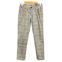 【中古】ロートレアモン LAUTREAMONT パンツ スキニー ストレッチ クロップド丈 36 白 ホワイト 黒 ブラック レディース 【ベクトル 古着】 2...