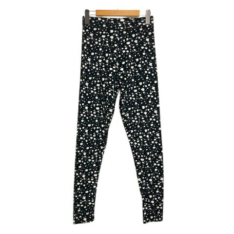 【中古】ケンゾー KENZO Jungle パンツ ボトムス スキニー フリース 総柄 M 黒 ブラック 白 ホワイト レディース 【ベクトル 古着】 250212