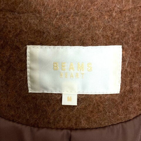 【中古】ビームスハート BEAMS HEART チェスターコート アウター ウール混 アルパカ混 ロング丈 長袖 M 茶 ブラウン レディース 【ベクトル 古着】 250221