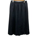 【中古】アンタイトル UNTITLED スカート フレアスカート ウエストゴム ひざ丈 無地 1 紺 レディース 【ベクトル 古着】 250223