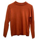 【中古】ディスコート Discoat ニット セーター モックネック リブ 長袖 M 赤 レッド レディース 【ベクトル 古着】 250415