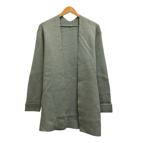 【中古】エルーラ Eluro ロングカーディガン 長袖 無地 EL6010AP66 M 緑 グリーン 裏葉色 レディース 【ベクトル 古着】 250419