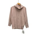 【中古】未使用品 リフレクト Reflect ニット セーター 長袖 オフタートルネック 無地 ウール混 AB101-19518JJ L ピンク レディース 【...