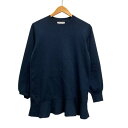 【中古】オペークドットクリップ OPAQUE.CLIP ニット セーター 長袖 無地 コットン混 シルク混 637-16016 M 紺 ネイビー レディース 【ベクトル 古着】 250719(4)