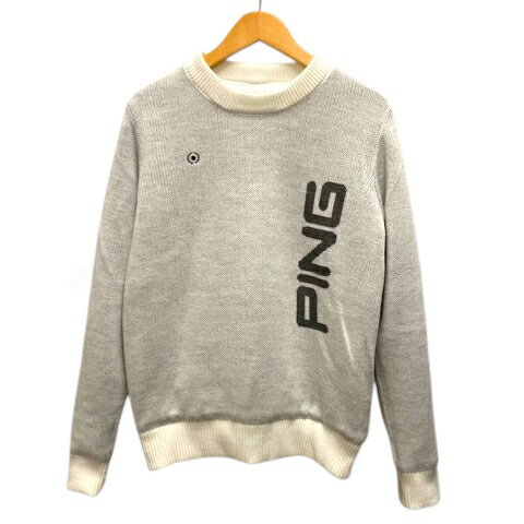 【中古】PING ピン ブルゾン ゴルフウェア リバーシブルスニード ニット クルーネック ロゴ 長袖 S グレー 白 ホワイト レディース 【ベクトル 古着】 250619 【中古】PING ピン ブルゾン ゴルフウェア リバーシブルスニード ニット クルーネック ロゴ 長袖 S グレー 白 ホワイト レディース 【ベクトル 古着】 250619