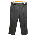 【中古】グリーンレーベルリラクシング ユナイテッドアローズ green label relaxing スラックス パンツ ウール混 クロップド丈 40 ダークグレー レディース 【ベクトル 古着】 250603