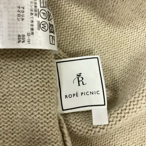 【中古】ロペピクニック ROPE Picnic カーディガン 長袖 無地 GDK-50020-B 38 ベージュ レディース 【ベクトル 古着】 250704 vectorpremium-18539786 ブランド古着ベクトルプレミアム店 サンプル画像3