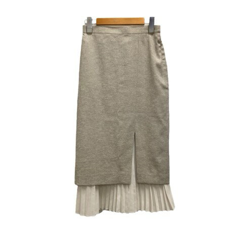 【中古】エレンディーク ELENDEEK タイトスカート ミディ丈 無地 プリーツ ドッキング 512030811001-01 01 ベージュ 白 ホワイト レディース 【ベクトル 古着】 250821