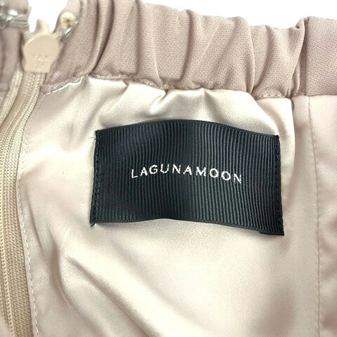 ブランド古着ベクトルプレミアム店の【中古】ラグナムーン LagunaMoon オールインワン パンツドレス ノースリーブ ロング シアー レース 刺繍 S ベージュ ピンクベージュ レディース 【ベクトル 古着】 251014｜アングル3
