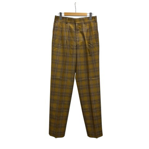 【中古】ジョニーローガン Johnny Rogan パンツ スラックス チェック ウール 35504 76 茶 ブラウン メンズ 【ベクトル 古着】 251016