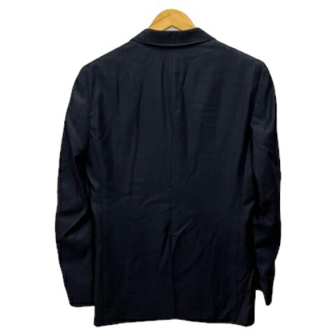 【中古】エポカ ウォモ EPOCA UOMO スーツ セットアップ フォーマル ジャケット 長袖 パンツ チェック コットン 日本製 46 紺 ネイビー メンズ 【ベクトル 古着】 251026
