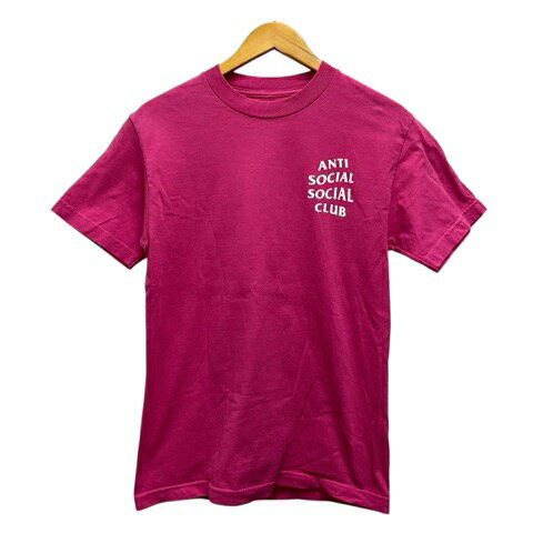 【中古】アンチソーシャルソーシャルクラブ ANTI SOCIAL CLUB Tシャツ クルーネック プリント 半袖 S ピンク 白 ホワイト レディース 【ベクトル 古着】 260126